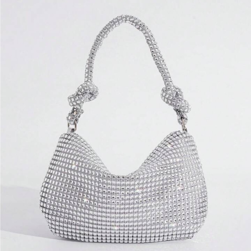 Silver Rhinestone Bag